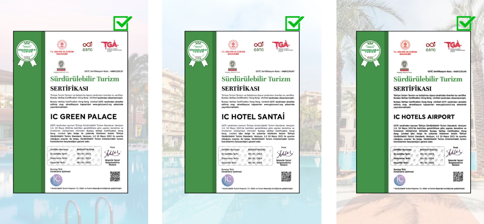 IC Hotels received approval from GSTC audits once again
