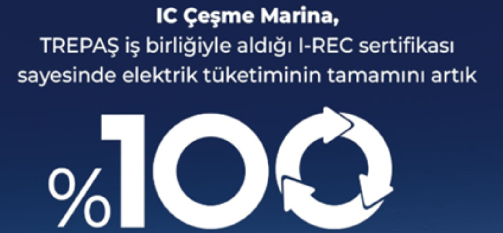 IC Çeşme Marina Elektrik Tüketiminin %100’ünü Yenilenebilir Enerjiyle Karşılıyor