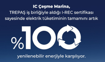 IC Çeşme Marina Elektrik Tüketiminin %100’ünü Yenilenebilir Enerjiyle Karşılıyor