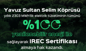 Yavuz Sultan Selim Köprüsü, Elektrik Tüketiminin Tamamını Yenilenebilir Enerjiyle Karşılıyor
